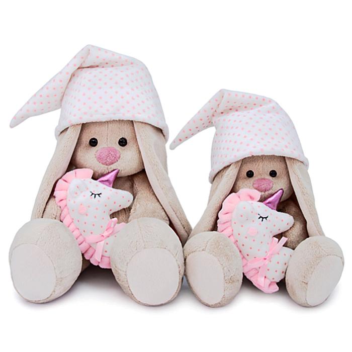 Мягкая игрушка «Зайка Ми с розовой подушкой - единорогом», 18 см - фото 1907025477