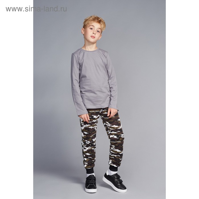 Брюки для мальчика, на манжете, камуфляж коричневый, рост 98-104 (р.28) - Фото 1