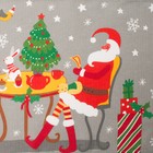 Полотенце "Доляна" Дед Мороз 35х60см,100% хл 160 г/м2 - Фото 3