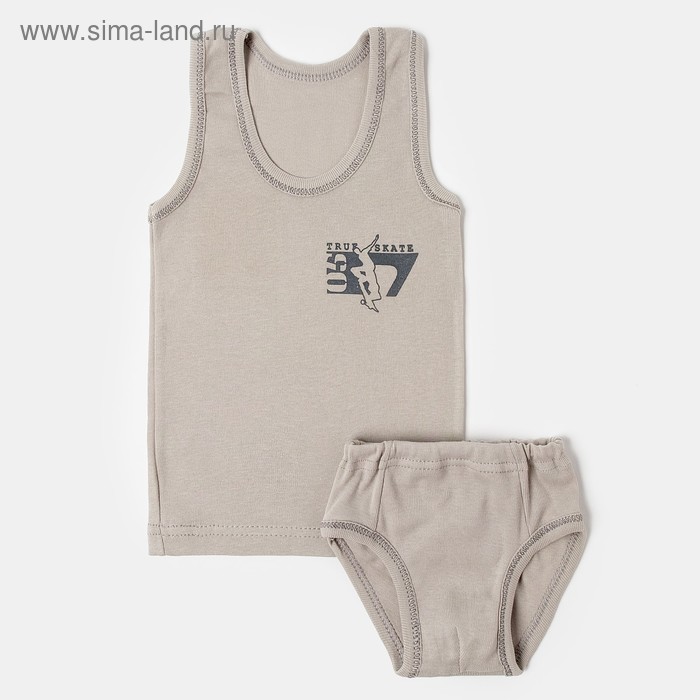 Комплект для мальчика, 126-102, цвет серый, р.80-86 см - Фото 1