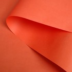 Бумага для декора и флористики, крафт, двусторонняя, оранжевая, однотонная, рулон 1шт., 0,5 х 10 м - Фото 2