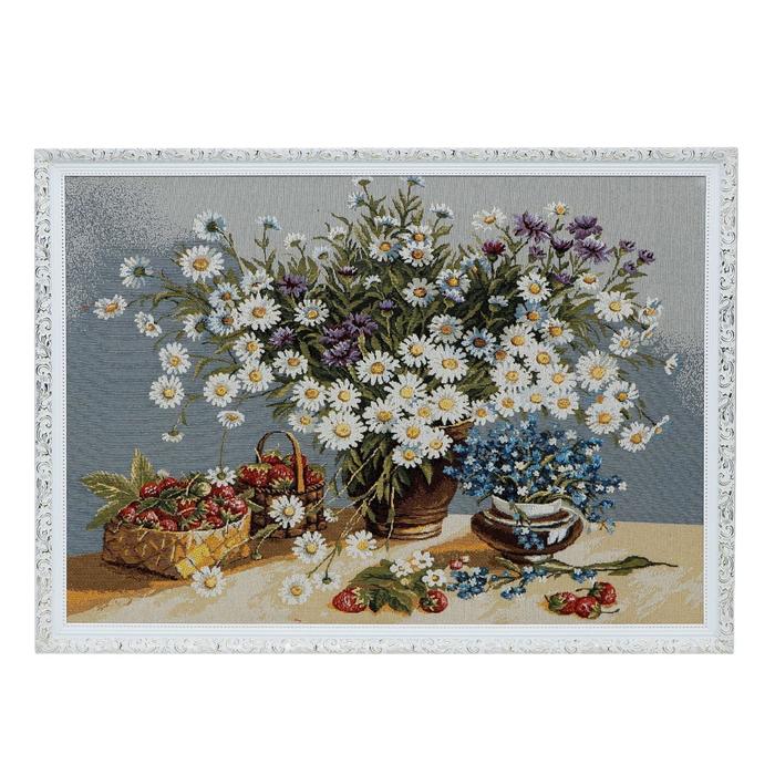 Гобеленовая картина "Белые ромашки" 70х50 см - Фото 1
