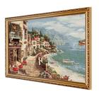 Гобеленовая картина "Ресторан на набережной" 66х38 см рамка МИКС - фото 24376882