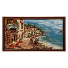 Гобеленовая картина "Ресторан на набережной" 66х38 см рамка МИКС - фото 24376886