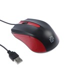 Мышь Oklick 225M, проводная, оптическая, 1200 dpi, USB, черно-красная - Фото 1