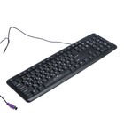Клавиатура Oklick 180M, проводная, мембранная, 104 клавиши, PS/2, чёрная - Фото 1
