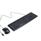 Комплект клавиатура и мышь Oklick 600M, проводной, мембранный, 1200 dpi, USB, черный - Фото 1