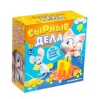 Настольная игра-бродилка «Сырные дела»: кубик, фишки-мышки, кот, сырные кусочки - фото 3839390