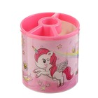 Набор настольный детский «Единорог» (подставка+2 карандаша+линейка+точилка+ластик+блокнот 8 листов) - Фото 2