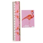 Набор настольный детский "Фламинго" (подставка+2 карандаша+линейка+точилка+ластик+блокнот 8 листов) - фото 8482799