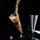 Фужер пластиковый одноразовый для шампанского «Конус», 150 мл, с чёрной ножкой, цвет прозрачный - Фото 3