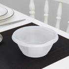 Тарелка пластиковая одноразовая суповая, 600 мл, цвет белый - фото 318222968