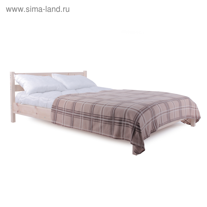 Двуспальная кровать «Кантри», 1400×2000, массив сосны, без покрытия - Фото 1