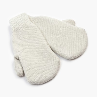 Варежки шерстяные женские, белые, размер 20-22