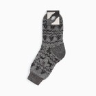 Носки мужские шерстяные "Орнамент-зима" цвет тёмно-серый, размер 25 - Фото 4