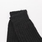 Носки мужские шерстяные цвет чёрный рубчик, размер 25 - Фото 2