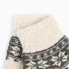Носки детские шерстяные «Снежинка белая», цвет тёмно-серый, размер 22 - Фото 2