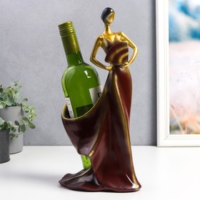Сувенир подставка под бутылку полистоун "Девушка с веером" 36,5х18х14,5 см