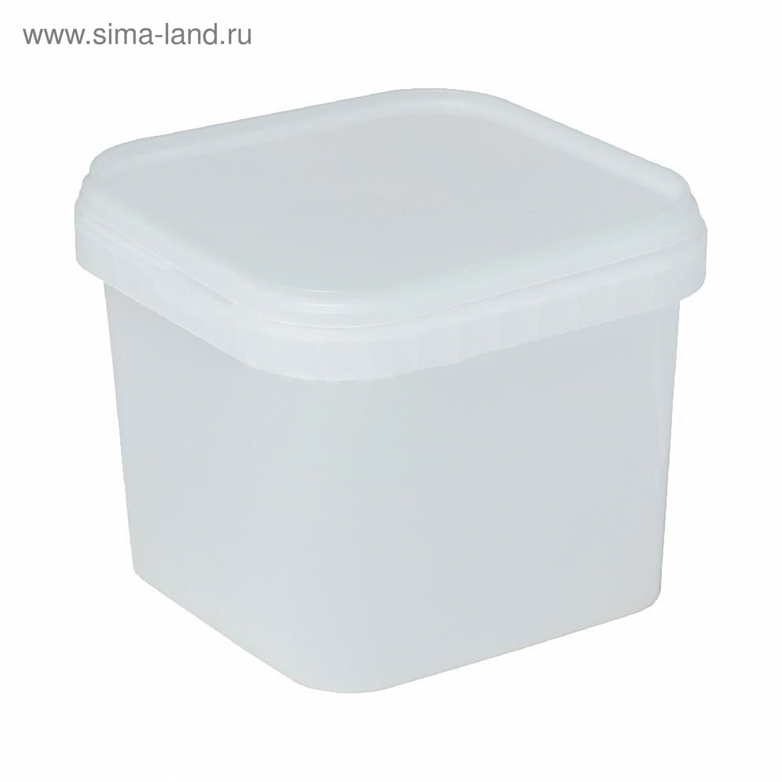 Ведро квадратное, 1 л, пластик, с крышкой (4567605) - Купить по цене от ...