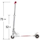 Самокат алюминиевый ОТ-Н4J, три колеса PVC, d=100 мм, цвет красный, до 50 кг - Фото 3