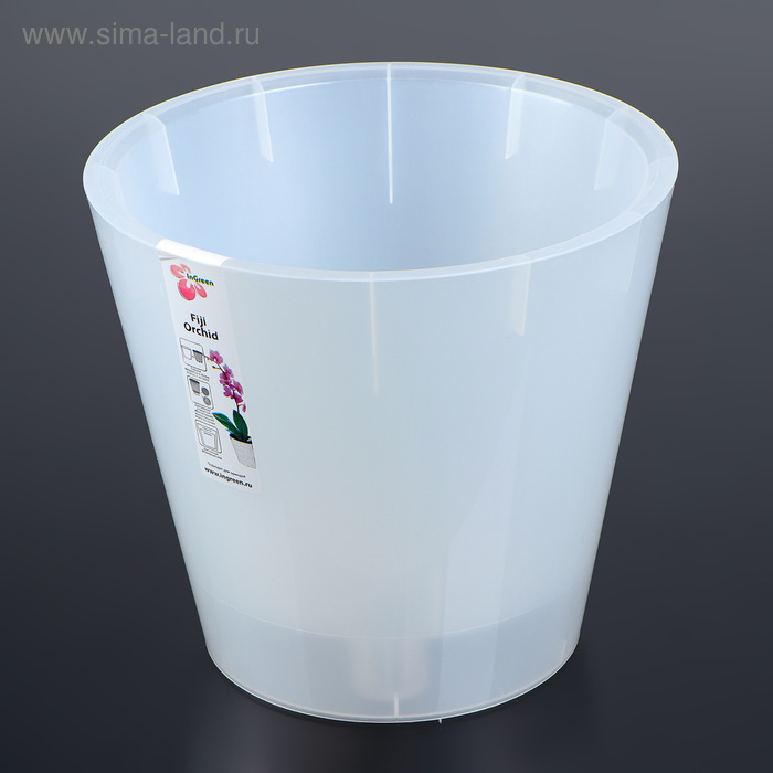 Кашпо для цветов «Фиджи», 5 л, d=23 см, прозрачное - Фото 1