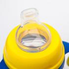 Поильник с ручками, мягкий носик, 240 мл., широкое горло, цвет голубой - фото 53908961