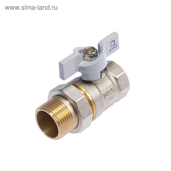 Кран шаровой «СТМ» СТАНДАРТ, с американкой 1", бабочка - Фото 1