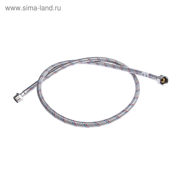 Подводка для воды "СТМ", внутренняя/наружная резьба 1/2", 120 см, сталь - Фото 1