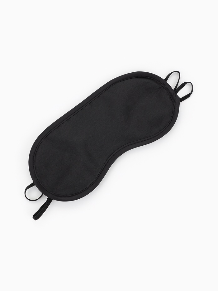 Маска для сна, двойная резинка, 18×8.5 см, чёрная - Фото 1