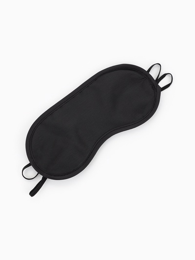 Маска для сна, двойная резинка, 18 × 8,5 см, цвет чёрный