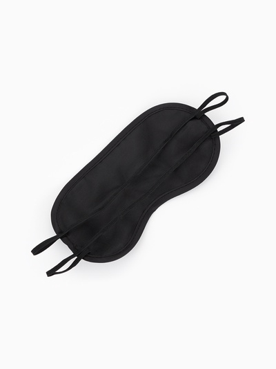 Маска для сна, двойная резинка, 18 × 8,5 см, цвет чёрный