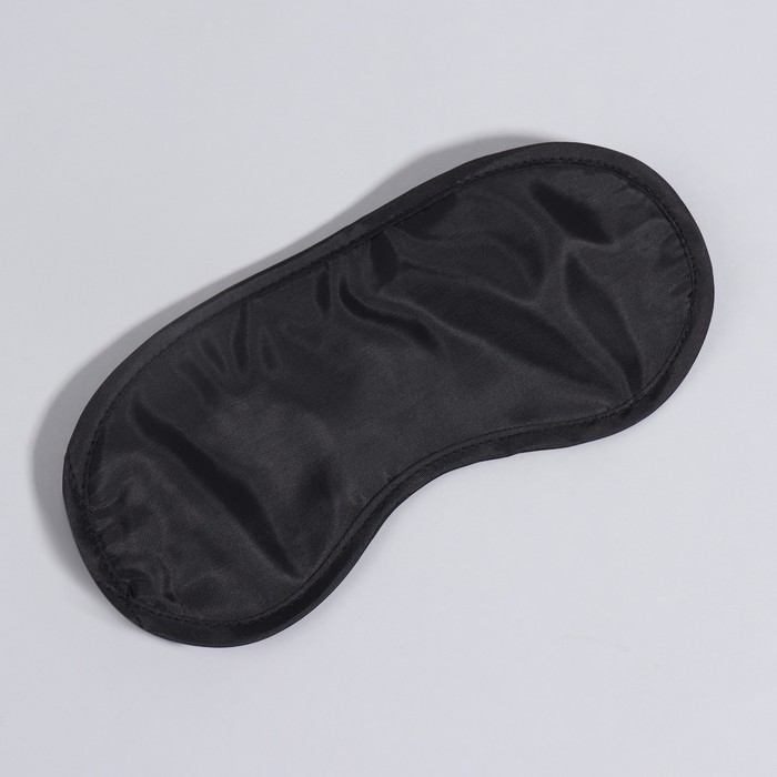 Маска для сна, двойная резинка, 18 × 8,5 см, цвет чёрный - фото 1911168969