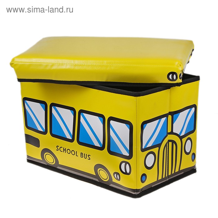 Короб стеллажный для хранения 40х26х25 см «Школьный автобус» - Фото 1