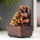 Фонтан настольный от сети "Ганеша у водопада с лотосами" 20х16х13 см - фото 20964554