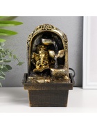 Фонтан настольный «Ганеша с книгой у водопада», от сети, 20×12.5×12.5 см 4444857