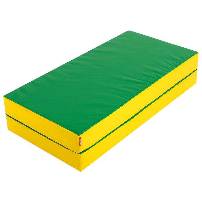 Мат ONLYTOP, 100х100х10 см, 1 сложение, цвет зелёный/жёлтый - фото 1909957233