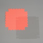 Коробочка для печенья с PVC крышкой, оранжевая, 12 х 12 х 3 см - Фото 4