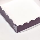 Коробочка для печенья с PVC крышкой, сиреневая, 12 х 12 х 3 см (комплект 10 шт) - фото 23822044