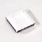 Коробочка для печенья с PVC крышкой, сиреневая, 12 х 12 х 3 см - Фото 4