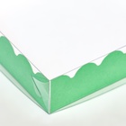 Коробочка для печенья с PVC крышкой, мятная, 12 х 12 х 3 см - Фото 3