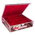 Органайзер для хранения белья с крышкой, 16 отделений, цвет вишня - Фото 1