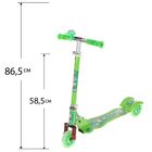 Самокат детский SCOOTER, амортизатор, цвет зелёный - Фото 5