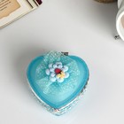 Шкатулка пластик "Цветочек с бабочкой" МИКС 5,5х8,5х7,5 см - Фото 3