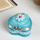Шкатулка пластик "Цветочек с бабочкой" МИКС 5,5х8,5х7,5 см - Фото 4