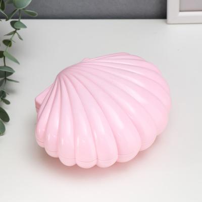 Шкатулка музыкальная механическая «Розовая ракушка», пластик, 7.5×15.5×12 см