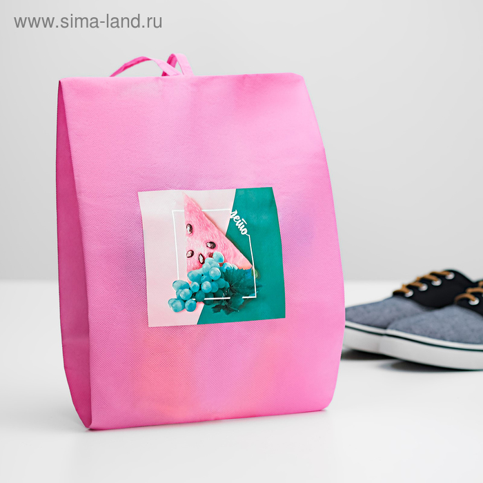 Мешок для обуви "Лето"  Розовый - Фото 1