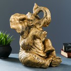 Копилка "Слон сидя" золото, 40х23х29см - фото 1411612