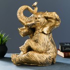 Копилка "Слон сидя" золото, 40х23х29см - фото 8483047