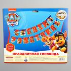 Гирлянда на люверсах "С Днем рождения!", длина 218 см, Щенячий патруль - Фото 4