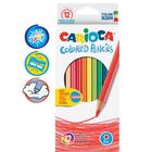 Карандаши 12 цветов Carioca, шестигранные, яркий ударопрочный грифель 3,0 мм, картонная упаковка - фото 318223466